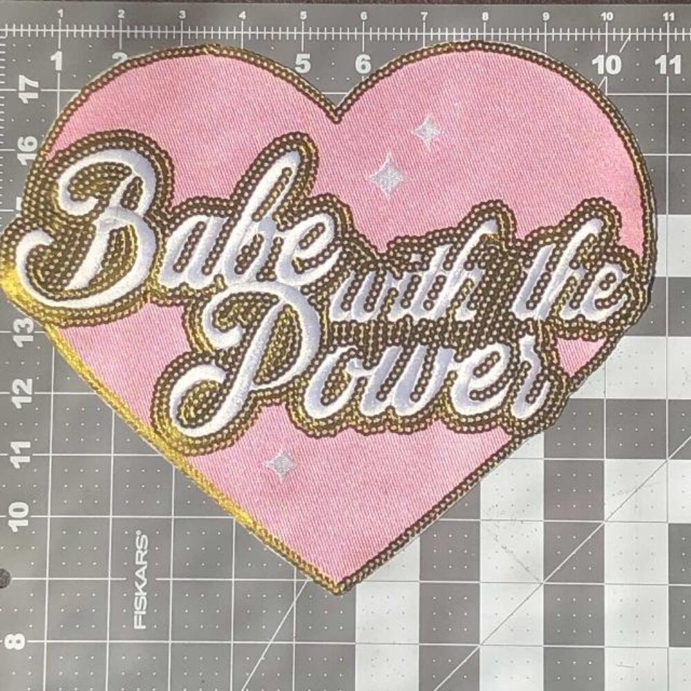 Babe with the power Large heart back patch